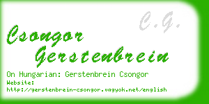 csongor gerstenbrein business card